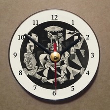 Bsb Picasso Tablosu Temalı Magnet Saat Buzdolabı Süsü Duvar Saati 10,5cm MS7032