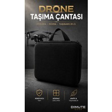 Dimute Shop Siyah Drone Taşıma Çantası Fermuarlı Koruyucu Saklama Çantası Dayanıklı Yapı