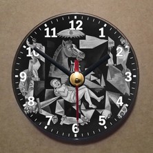Bsb Picasso Tablosu Temalı Magnet Saat Buzdolabı Süsü Duvar Saati 10,5cm MS7006