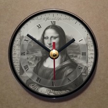 Bsb Mana Lisa Temalı Magnet Saat Buzdolabı Süsü Duvar Saati 10,5cm MS7018