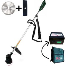 KLCBM24B-10 24V Akülü Misinalı Çim Biçme Makinesi Koyu Yeşil Renk ve Ergonomik Tasarım
