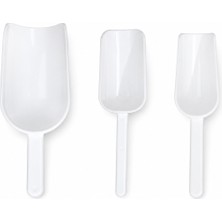 Labolist Plastik Kürek Beyaz - 250ML 125ML 60 Ml- Dibi Düz - Numune Küreği