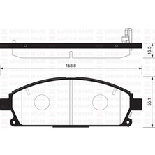 SANGSIN Almparca Ön Balata Nissan Pathfinder 2.7td 3.3 V6 4WD 97-04 -Xtrail 2.0-2.2-2.5 4x4 01 GDB3167-GDB3293