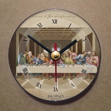 Bsb Da Vinci Tablosu Temalı Magnet Saat Buzdolabı Süsü Duvar Saati 10,5cm MS7019
