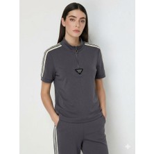On Triko Kolları Şeritli Taş Işlemeli Bluz 76335