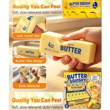 Oyuncak Sahili Butter Squishy Rainbow Slow Rising 1 Adet Tereyağı Sukuşi Yavaş Yükselir Viral Tereyağ Skuşi Sarı