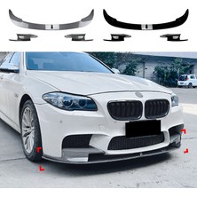 Ramm Bmw F10 F11 M5 Stil Ön Tampon Lipi + Flap Seti - Parlak Karbon - F10 F11 M5 2011-2017