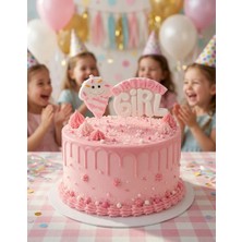 Dodomar Mum Pembe Birthday Girl Dondurmalı Doğum Günü Pasta Mumu Parti ve Kutlama Süsü