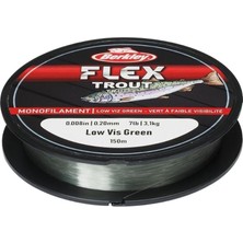 Berkley Flex Trout 0.20MM 150MT Low-Vis Green Monofilament Olta Misinasi 3.10KG Çeker