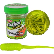 Berkley Gulp Alive Fish Fry Chartreuse 2 cm Sıvılı Silikon Yem