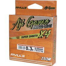 Ryuji Aji Game 0.02 mm 150MT 4 Kat Turuncu Ip Misina 1.5kg Çeker