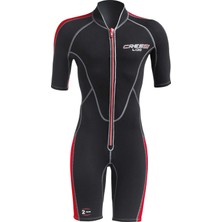 Cressi Lido Man 2 mm Siyah-Kırmızı Shorty Dalış Elbisesi M Beden