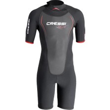 Cressi Altum Man 3 mm Siyah-Kırmızı Shorty Yüzme Elbisesi S Beden