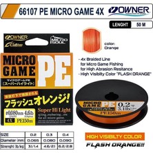 Cultiva 66107 Pe Micro Game 4x 0.03MM 150M Flash Orange Aji Ipi 2.1kg Çeker