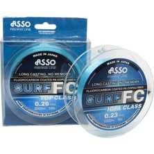 Asso Surf Fc 0.39 mm 1000M Blue Fluorocarbon Kaplı Copolymer Misina 20LBS Çeker