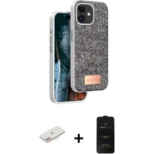 Pileli Store Pilelistore™ iPhone 11 Kılıf Vadi Klasik Serisi - Siyah 6d Antistatik Mat Seramik Hayalet Nano Ekran Koruyucu + Renkli Kamera Lens Koruma Cam - Pe