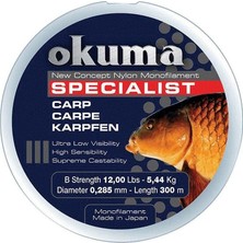 Okuma Carp 300 mt 17,00 Lb 7.73 kg 0,34 mm Camou Misina