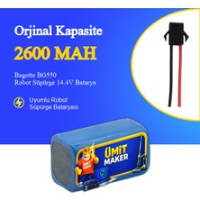 Ümit Maker Bagotte BG550 Robot Süpürge 2600 Mah Batarya