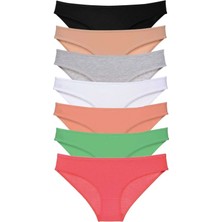 7 Adet Süper Eko Set Likralı Kadın Slip Külot Set 7