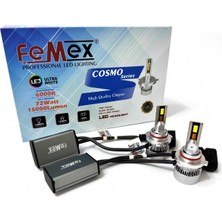 Femex Toyota Auris E15 2006-2012 Uzun Far LED Ampul Hb3 9005 Cosmo Mini