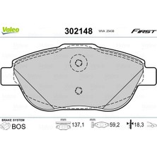 Valeo Almparca Ön Fren Balatasi Corsa F 19 Crossland 17 Mokka 20 C3 Ii-Iii-Aircross 09 C4 14 208 19 2008 19 Ds3 15 15 Inç 283MM