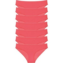 7 Adet Süper Eko Set Likralı Kadın Slip Külot Fuşya