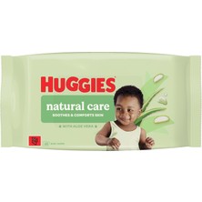 Huggies Baby Wipes 48S Natural Care Aloe Vera ve E Vitamini Içeren Islak Mendil