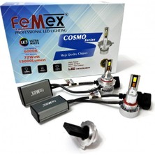 Femex Bmw 5 Serisi E60 2003-2007 Sis Far LED Ampul Hb4 9006 Cosmo Mini