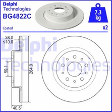 Delphi Almparca Arka Fren Diski Fiat Egea 15 500L 12 264X10X40