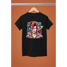 Magors David Bowie Baskılı %100 Pamuklu Regular Kalıp Tshırt