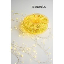 Teknonisa 50 Metre Dekor Peri  LED Fişli  Tel Işık Gün Işığı Kumandalı Fonksiyonlu Peri LED