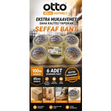 Otto 45X100M 6 Adet Hotmelt Koli Bandı Şeffaf