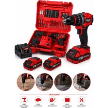 Lieber German Redgo Kömürsüz Motor 2 Akülü 84 Pcs Akülü Vidalama Matkap
