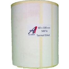 A1 Kirtasiyejet Etiket Termal Etiket 60 x 100 mm 48,000 Adet Termal Barkod Etiketi 500 Sarımlı 96 Rulo