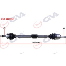 GVA Almparca Komple Aks Sağ Toyota Auris. Corolla 1.33L 1nr-Fe NRE150 6 Vites 10- 1.6l 1zr-Fe ZRE151 Benzinli 07-11 26X23 Komple Boy 942MM