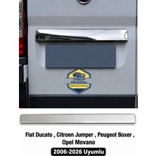 Otokap Universal Fiat Ducato Bagaj Çitası 2006-2026 Plaka Üstü Paslanmaz Krom