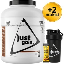 Just Nutrition Mass Gainer Karbonhidrat Tozu 2500 Gr 50 Servis Çikolata + Shaker + Protein Kahve Hediyeli