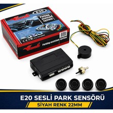 Inwells 22mm Sesli Park Sensörü 4 Lü Siyah Geri Vites Park Destek Sistemi Araç Park Sensörü Seti