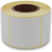 Belirtilmemiş Eko Termal Etiket 50MM x 50MM Ruloda 500 Adet 40MM Çapında Direk Termal Transfer Etiketi