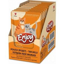 Enjy Pouch Tavuklu Yetişkin Kedi Maması 85 gr x 22 Adet
