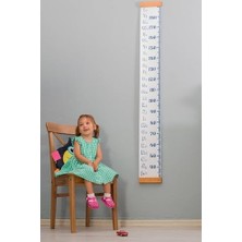 Belirtilmemiş Alfabe Tasarımlı Boy Ölçme Cetveli - Asılabilir Boy Ölçer - Duvara Monte Bebek Boy Ölçer