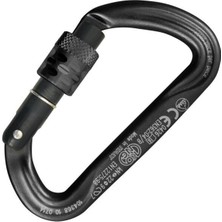 Kong Italy Kong Argon S Screw Sleeve 22KN Asimetrik D Alüminyum Vidalı Karabina En 362 - En 12275  719HA0NNNKK Black
