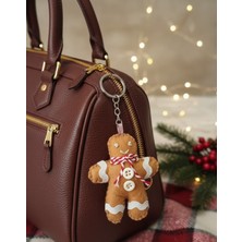 My Balli Store 1 Adet El Yapımı Keçeden Ginger Bread Anahtarlık