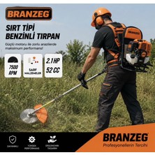 Branzeg Benzinli Sırt Tırpan Ot Biçme 52 cc 2.1. Hp 7500RPM