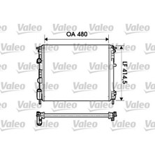 Valeo Almparca Radyatör Clio Ii-Kng-Logan1.5 Dci-1.6 16V-1.9 DTI-K4M Ac Mek 480X414.5X23