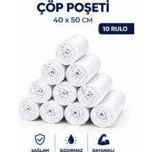 MSE HOLD 40X50 Küçük Boy Çöp Poşeti 10 Rulo 400 Adet Dayanıklı Sızdırmaz Çöp Torbası