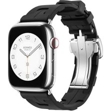 Belirtilmemiş (4940) Siyah Spor Görünümlü Cns- Krd-94 Silikon Kordon-Siyah 42MM