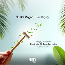 Belirtilmemiş Nukkavegan Bambu Saplı Beyaz Iki Bıçaklı Traş Bıçağı, (Bir Paket Dört Adet)