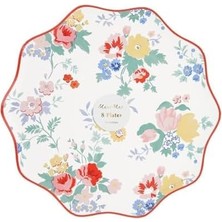 Belirtilmemiş - Floral Tabaklar - M - 8 Adet