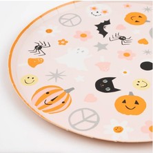 Belirtilmemiş - Groovy Halloween Dinner Plates - Bayramı Karakterli Tabaklar (L) (8'li)
